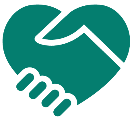 Poigné de main qui forme un coeur